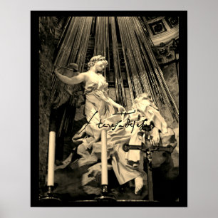 Poster Enchantée de Sainte Theresa d'Avila Bernini
