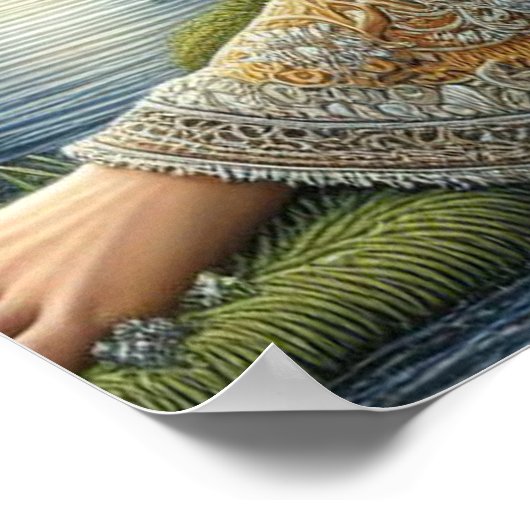 Poster Enchantement Lune dans la Forêt Mystique18x24 (Coin)