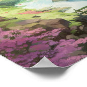 Poster Enchanter jardin de fleurs de cerisiers - Studio G (Coin)