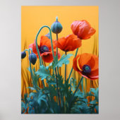 Poster Enchanter les pavots rouges (Devant)