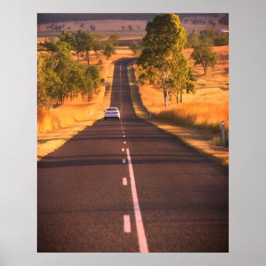 Poster Encore sur la route une longue étendue de route su (Devant)