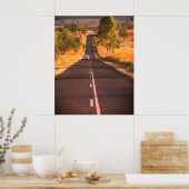 Poster Encore sur la route une longue étendue de route su (Cuisine)