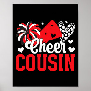 Poster Encourage Cousin Fier De Pom-pom Girl Cousin D'une