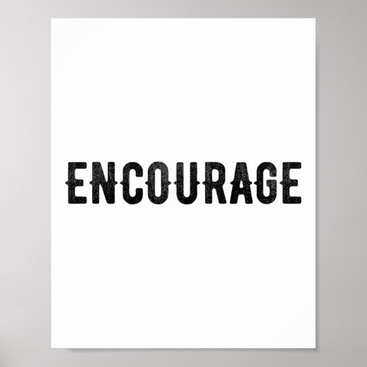 Poster Encourage One Word Insrational Motivational Distre (Devant)