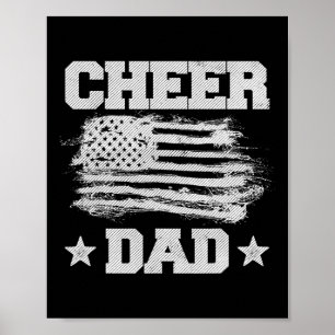 Poster Encourage Papa Drapeau Américain Vintage Papa Chef