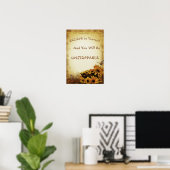 Poster Encouragement à dire des papillons de tournesol d' (Bureau à domicile)