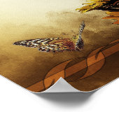 Poster Encouragement à dire des papillons de tournesol d' (Coin)