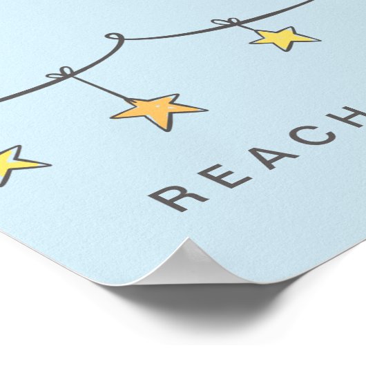 Poster Encouragement Atteignez Les Étoiles (Coin)