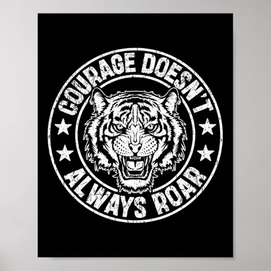 Poster Encouragement de boxe Motivation Courage (Devant)