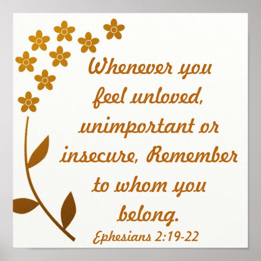 Poster Encouragement verset biblique Ephésiens 2:19-22 (Devant)