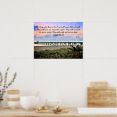 Poster Encourager Isaïe 40:31 Écriture Océan Original (Cuisine)