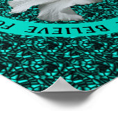 Poster Encourager les mots Hibiscus Inspirationnel (Coin)