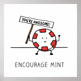 Poster Encouragez Mint - Vous êtes génial
