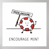 Poster Encouragez Mint - Vous êtes génial (Devant)