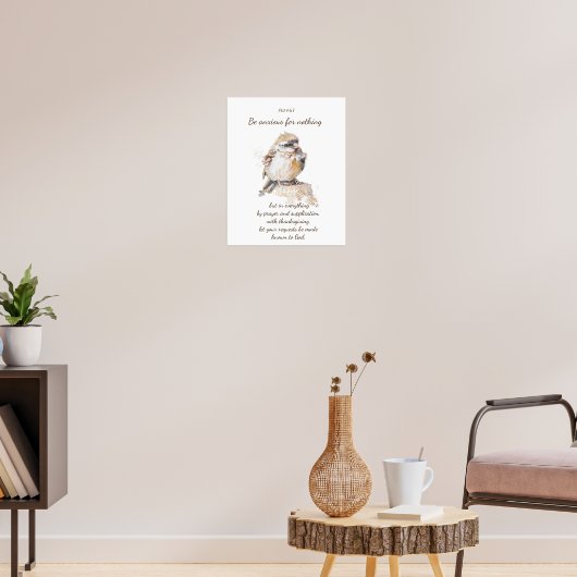 Poster Encouraging Scripture Trust in the Lord Baby Bird (Salon 3)