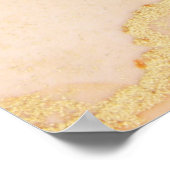 Poster Encre Abstraite Peach Orange Black Gold (Coin)