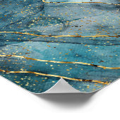 Poster Encre alcoolique bleue (Coin)