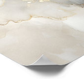 Poster Encre alcoolique grise et blanche (Coin)