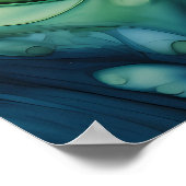 Poster Encre d'alcool Arc-en-ciel (Coin)