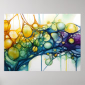 Poster Encre d'alcool Arc-en-ciel (Devant)