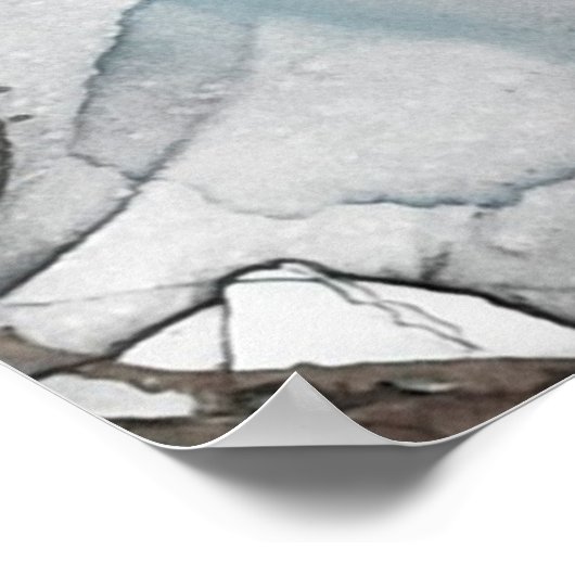 Poster Encre d'alcool Art. Zones délicates et noires. Clo (Coin)