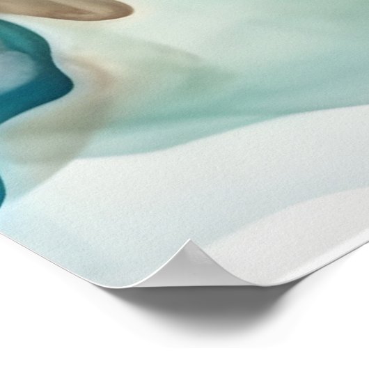 Poster encre d'alcool colorée (Coin)