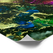 Poster Encre d'alcool psychédélique Peinture Abstraite (Coin)