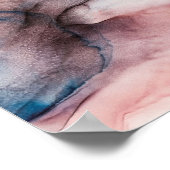 Poster encre d'alcool rose (Coin)