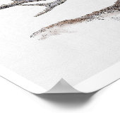 Poster Encre d'Elk et aquarelle (Coin)