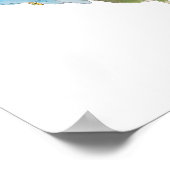 Poster encre et aquarelle bleue de Californie (Coin)