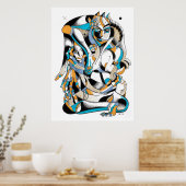 Poster encre Tarot bouddha (Cuisine)