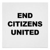 Poster End Citizens United (Devant)
