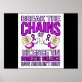 Poster End Silence On Domestic Violence Support Awareness (Devant)