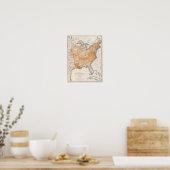 Poster Endettement public, statistique US Lithograph (Cuisine)
