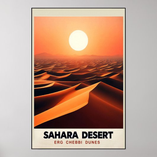 Poster Endless Dunes Of Erg Chebbi, Morocco (Devant)