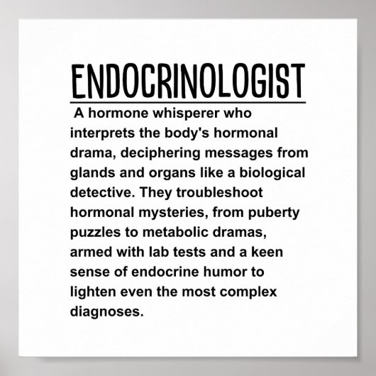 Poster Endocrinologue (Devant)