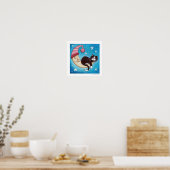 Poster Endroit le plus sûr pour une sieste de chat (Cuisine)