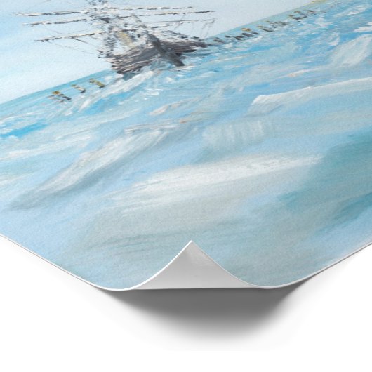 Poster Endurance piégée par la glace Antarctique. Peint (Coin)