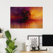 Poster Énergie Abstraite Explosive – Mur Abstrait Coloré (Bureau à domicile)