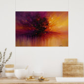 Poster Énergie Abstraite Explosive – Mur Abstrait Coloré (Cuisine)