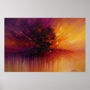 Poster Énergie Abstraite Explosive – Mur Abstrait Coloré