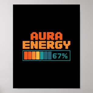 Poster Énergie Aura 67% Aura Farming Alpha Slang Gen 67èm