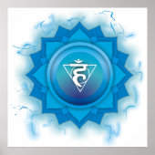Poster Énergie chakra bleue (Devant)