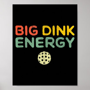 Poster Énergie grande dink pickleball amateur de pickle b