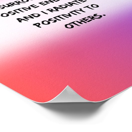 Poster énergie positive - Devis motivationnel (Coin)