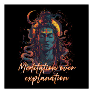 Poster Énergie Shiva, Puissance Divine, Conception de Man