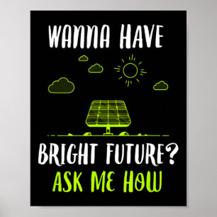 Poster Énergie solaire Panneaux solaires brillant Futur F