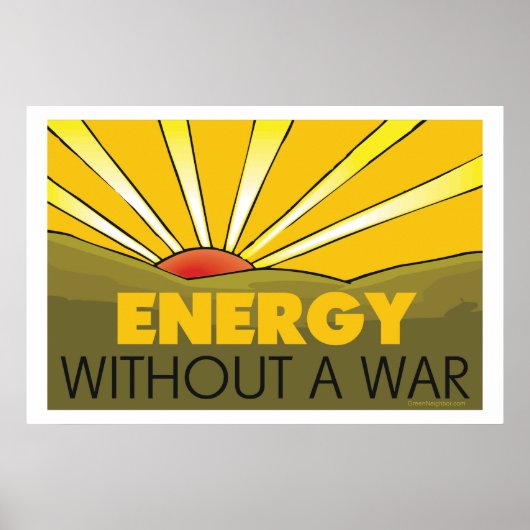 Poster Énergie solaire sans mur d'environnement de guerre (Devant)