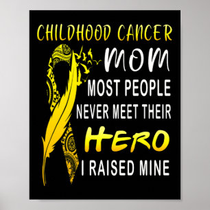 Poster Enfance Cancer Fighter Maman Mon Fils Est Mon Héro
