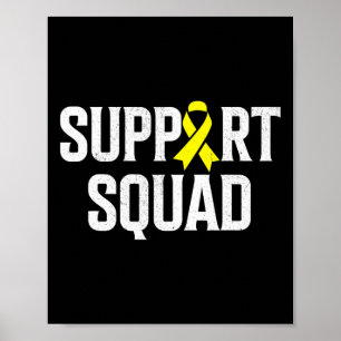 Poster Enfance Cancer Support Squad Gold Ribbon Childho